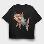 Fancy Fish Friend, Tricou Oversize Barbati (Unisex)