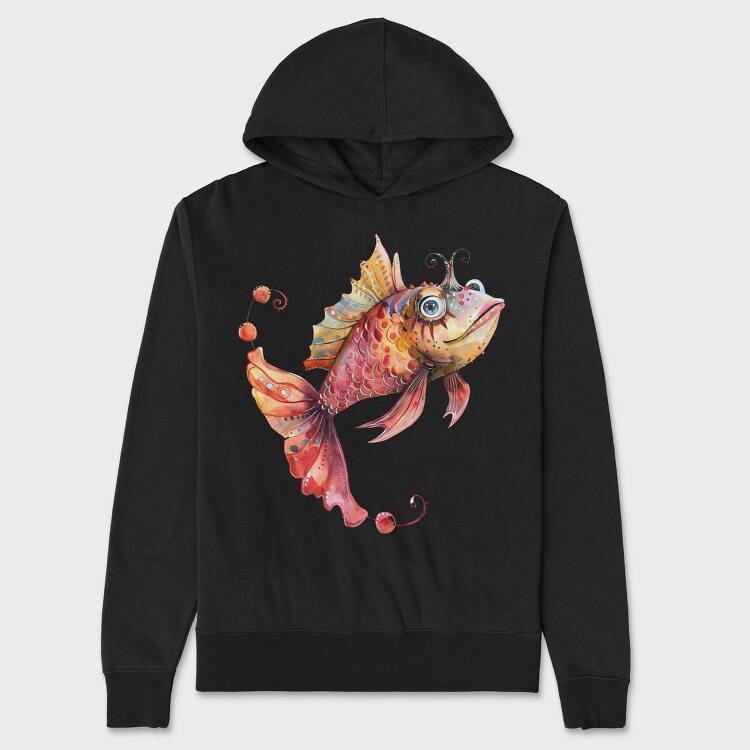 Fantasy Fish Tail, Hanorac Oversize Barbati (Unisex)