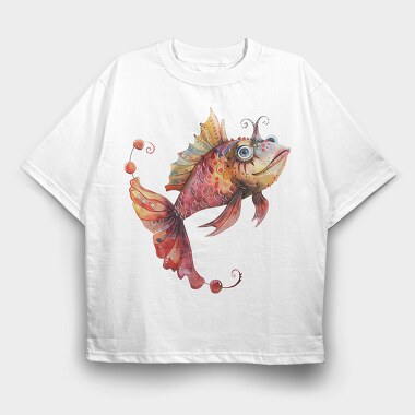 Fantasy Fish Tail, Tricou Oversize Barbati (Unisex)