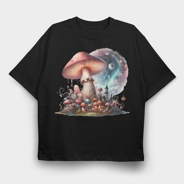Fantasy Mushroom Cloud, Tricou Oversize Barbati (Unisex)