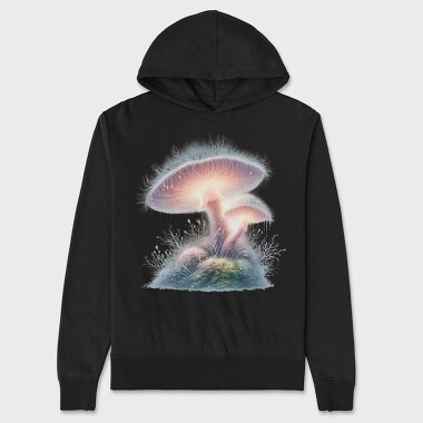 Fantasy Mushroom Glow, Hanorac Oversize Barbati (Unisex)