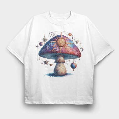 Fantasy Mushroom Spirit, Tricou Oversize Barbati (Unisex)