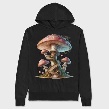 Fantasy Mushroom Stairs, Hanorac Oversize Barbati (Unisex)