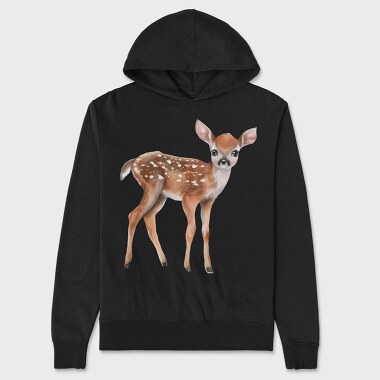 Fawn Face Baby Deer, Hanorac Oversize Barbati (Unisex)