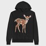 Fawn Face Baby Deer, Hanorac Oversize Barbati (Unisex)