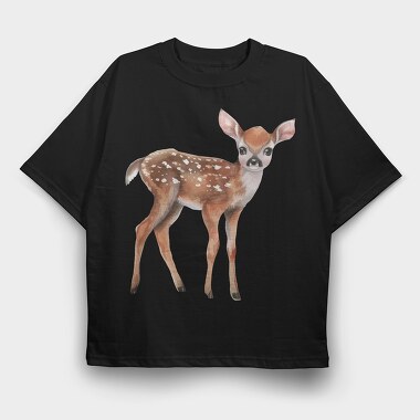 Fawn Face Baby Deer, Tricou Oversize Barbati (Unisex)
