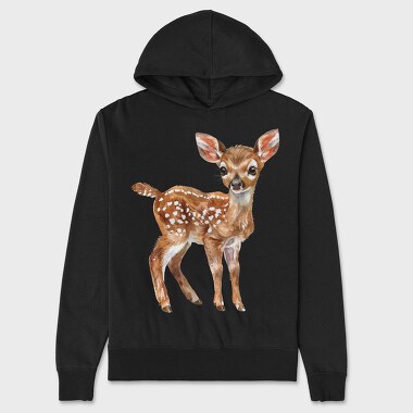 Fawn Forest Friend, Hanorac Oversize Barbati (Unisex)