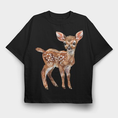 Fawn Forest Friend, Tricou Oversize Barbati (Unisex)