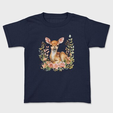 Fawn In Flowers Bunch, Tricou Copii