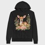 Fawn In Flowers Bunch, Hanorac Oversize Barbati (Unisex)