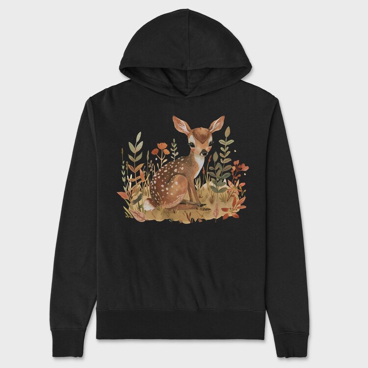 Fawn In Foliage, Hanorac Oversize Barbati (Unisex)
