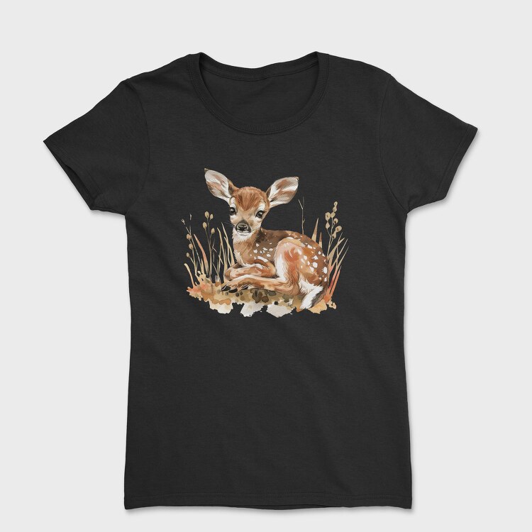 Fawn In Grass, Tricou Femei