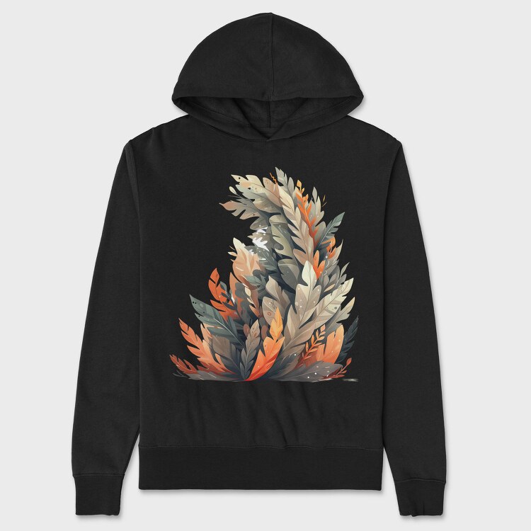 Feather Bushes Illustration, Hanorac Oversize Barbati (Unisex)