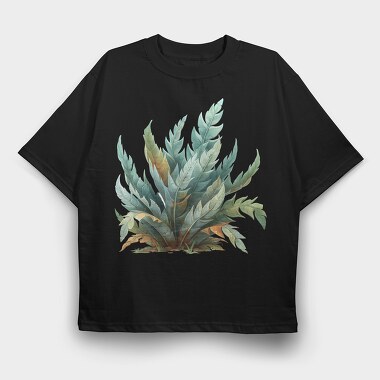 Feather Plant Clump, Tricou Oversize Barbati (Unisex)