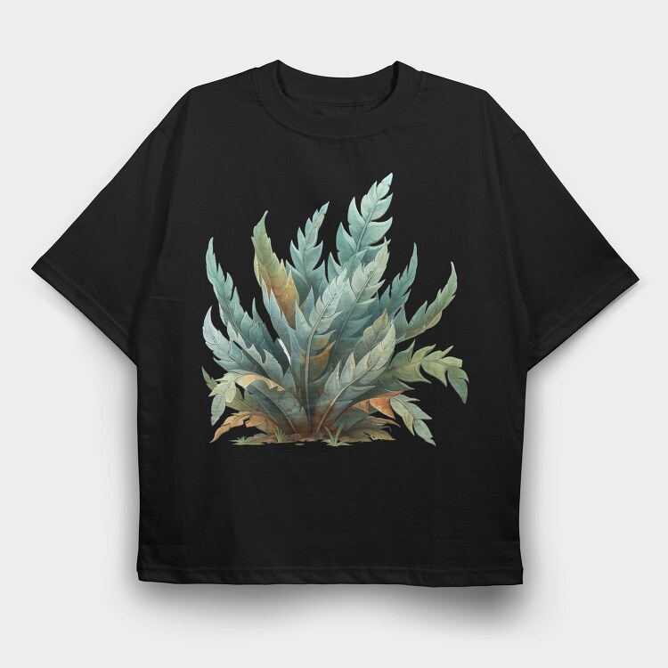Feather Plant Clump, Tricou Oversize Barbati (Unisex)