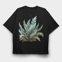 Feather Plant Clump, Tricou Oversize Barbati (Unisex)