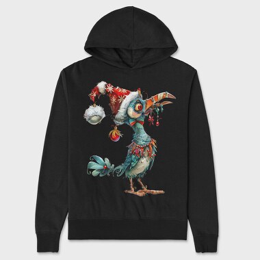 Feathery Christmas Belle, Hanorac Oversize Barbati (Unisex)