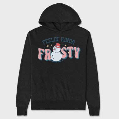 Feelin Frosty Snowman, Hanorac Oversize Barbati (Unisex)