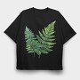 Fern Leaf Clipart, Tricou Oversize Barbati (Unisex)