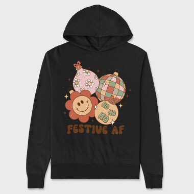 Festive Af Af, Hanorac Oversize Barbati (Unisex)