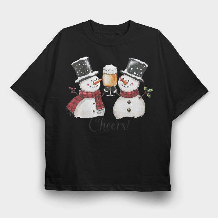 Festive Drink Toast, Tricou Oversize Barbati (Unisex)