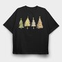 Festive Fir Bright Stars, Tricou Oversize Barbati (Unisex)