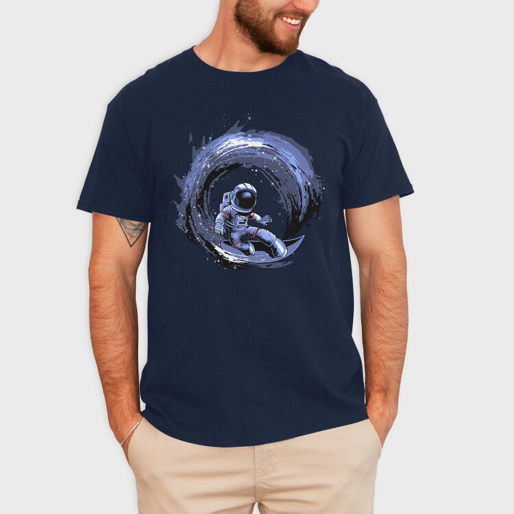 Astronaut Wave Surf, Tricou Barbati (Unisex)