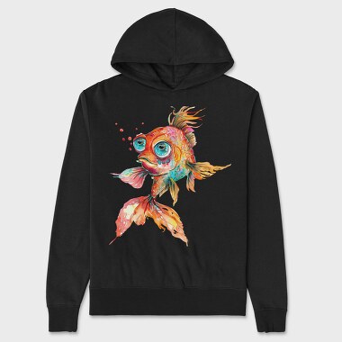 Fiery Fish Dreams, Hanorac Oversize Barbati (Unisex)