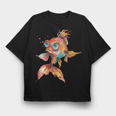 Fiery Fish Dreams, Tricou Oversize Barbati (Unisex)