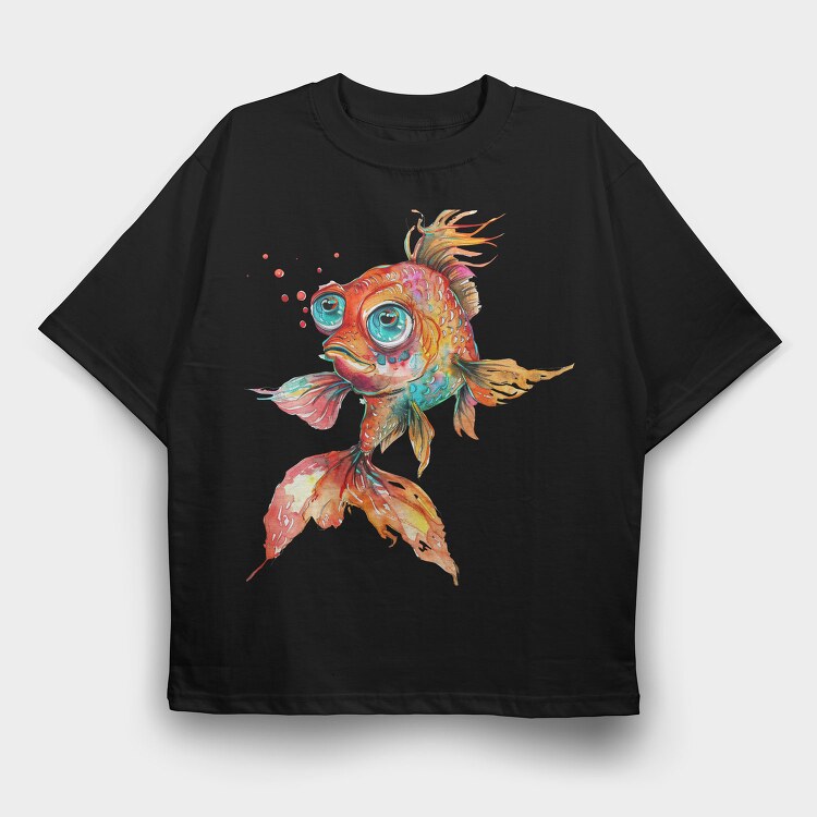 Fiery Fish Dreams, Tricou Oversize Barbati (Unisex)