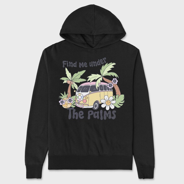 Find Me Under The Palms, Hanorac Oversize Barbati (Unisex)