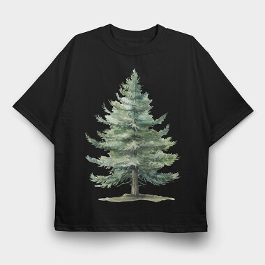 Fir Tree Clipping, Tricou Oversize Barbati (Unisex)