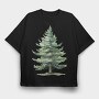 Fir Tree Clipping, Tricou Oversize Barbati (Unisex)