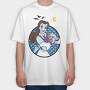 Skeleton Belle Book, Tricou Oversize Barbati (Unisex)