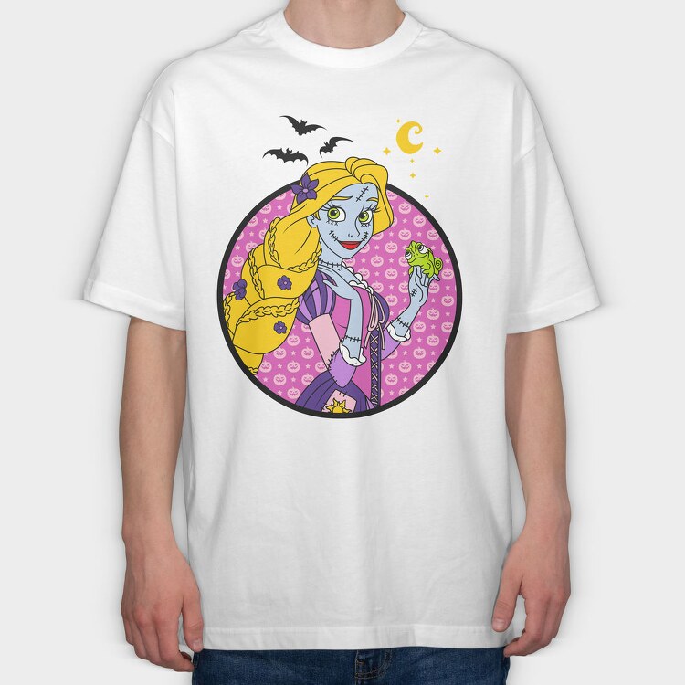 Skeleton Princess, Tricou Oversize Barbati (Unisex)