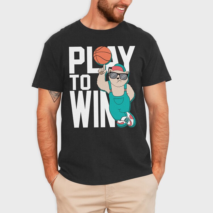 Basketball Bear Cool, Tricou Barbati (Unisex)