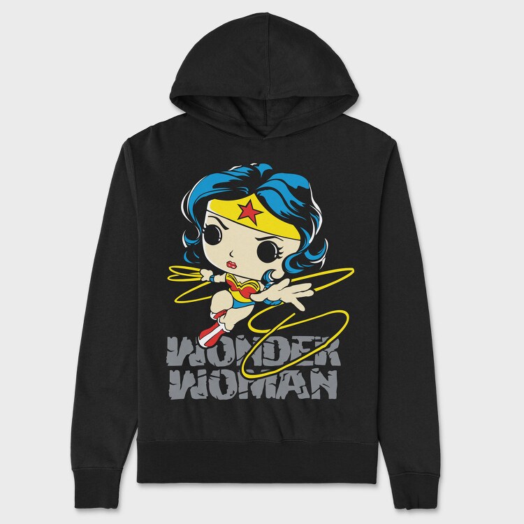 Wonder Woman Hoops, Hanorac Oversize Barbati (Unisex)