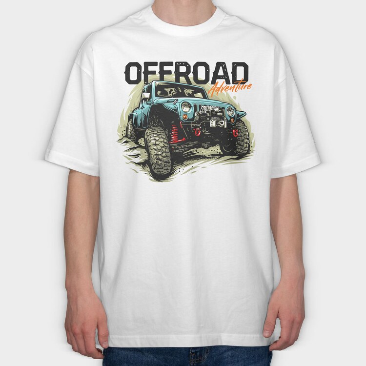 Offroad Adventure 1, Tricou Oversize Barbati (Unisex)