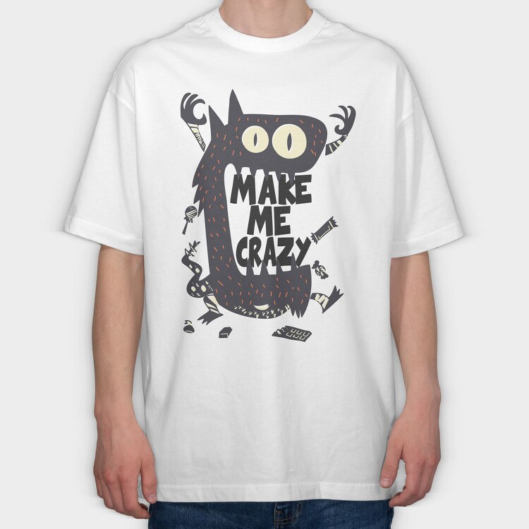 Crazy Cat Candy, Tricou Oversize Barbati (Unisex)