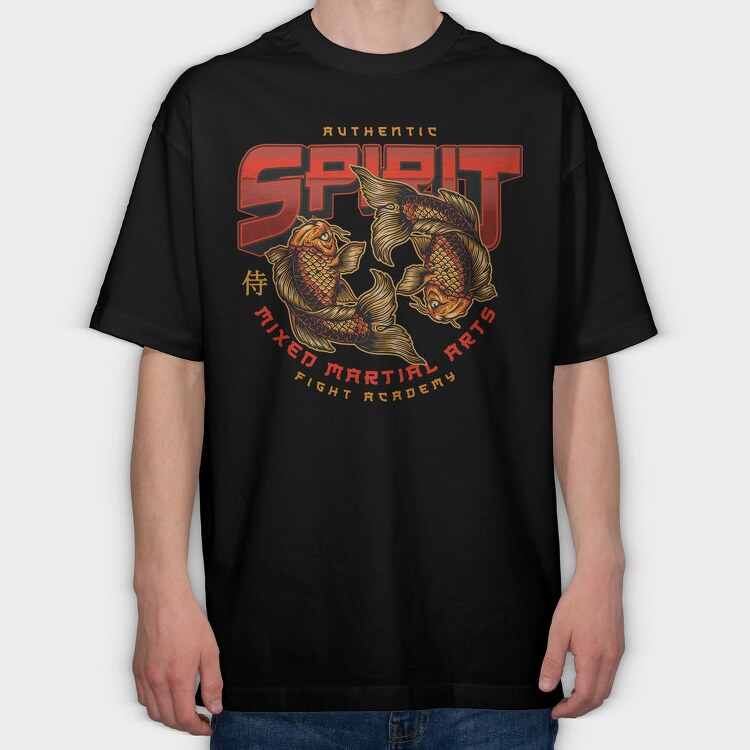 Spirit Koi Martial Arts, Tricou Oversize Barbati (Unisex)