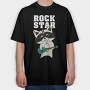 Rockstar Raccoon, Tricou Oversize Barbati (Unisex)