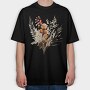 Fall Floral Serenity, Tricou Oversize Barbati (Unisex)