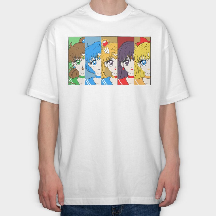 Sailor Moon Squad, Tricou Oversize Barbati (Unisex)