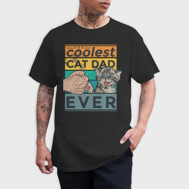 Coolest Cat Dad, Tricou Barbati (Unisex)