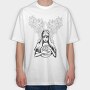 Sacred Heart Of Mary, Tricou Oversize Barbati (Unisex)