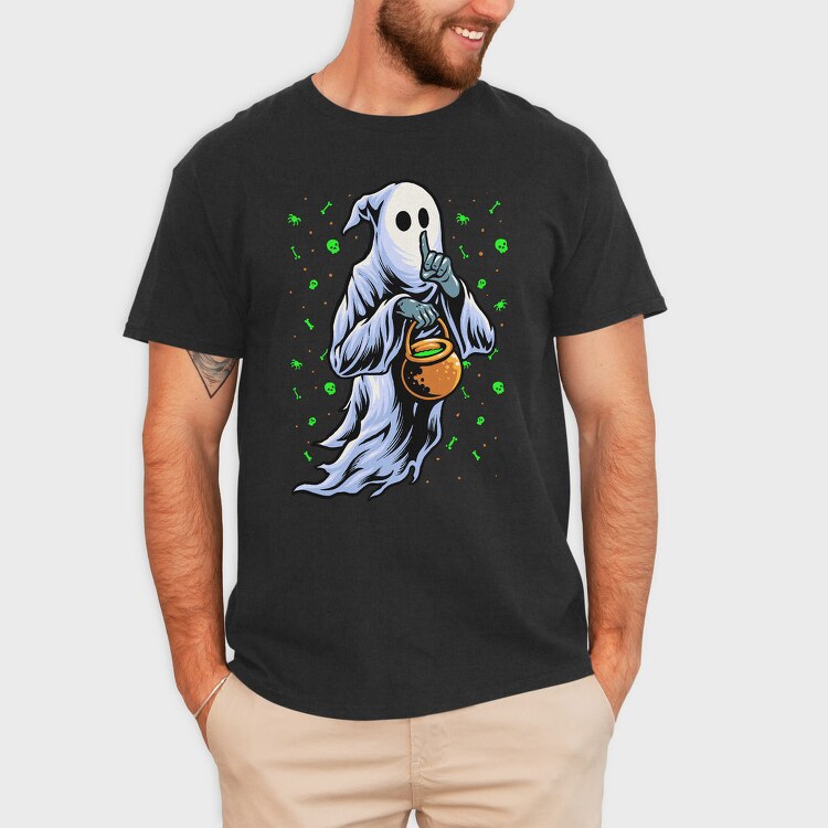 Halloween Ghost Trick Or Treat, Tricou Barbati (Unisex)