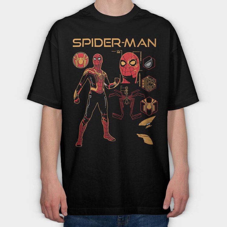 Spider Tech Suit, Tricou Oversize Barbati (Unisex)