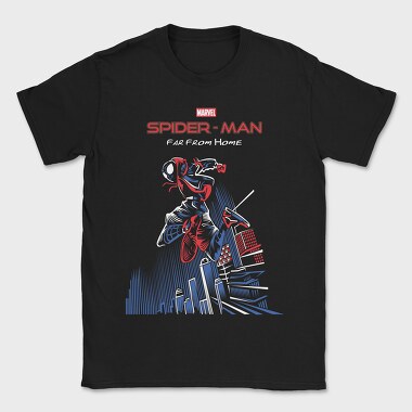 Spiderman Cityscape 1, Tricou Barbati (Unisex)