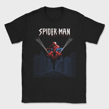 Spiderman Cityscape, Tricou Barbati (Unisex)
