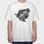 Bass Fish Hook, Tricou Oversize Barbati (Unisex)